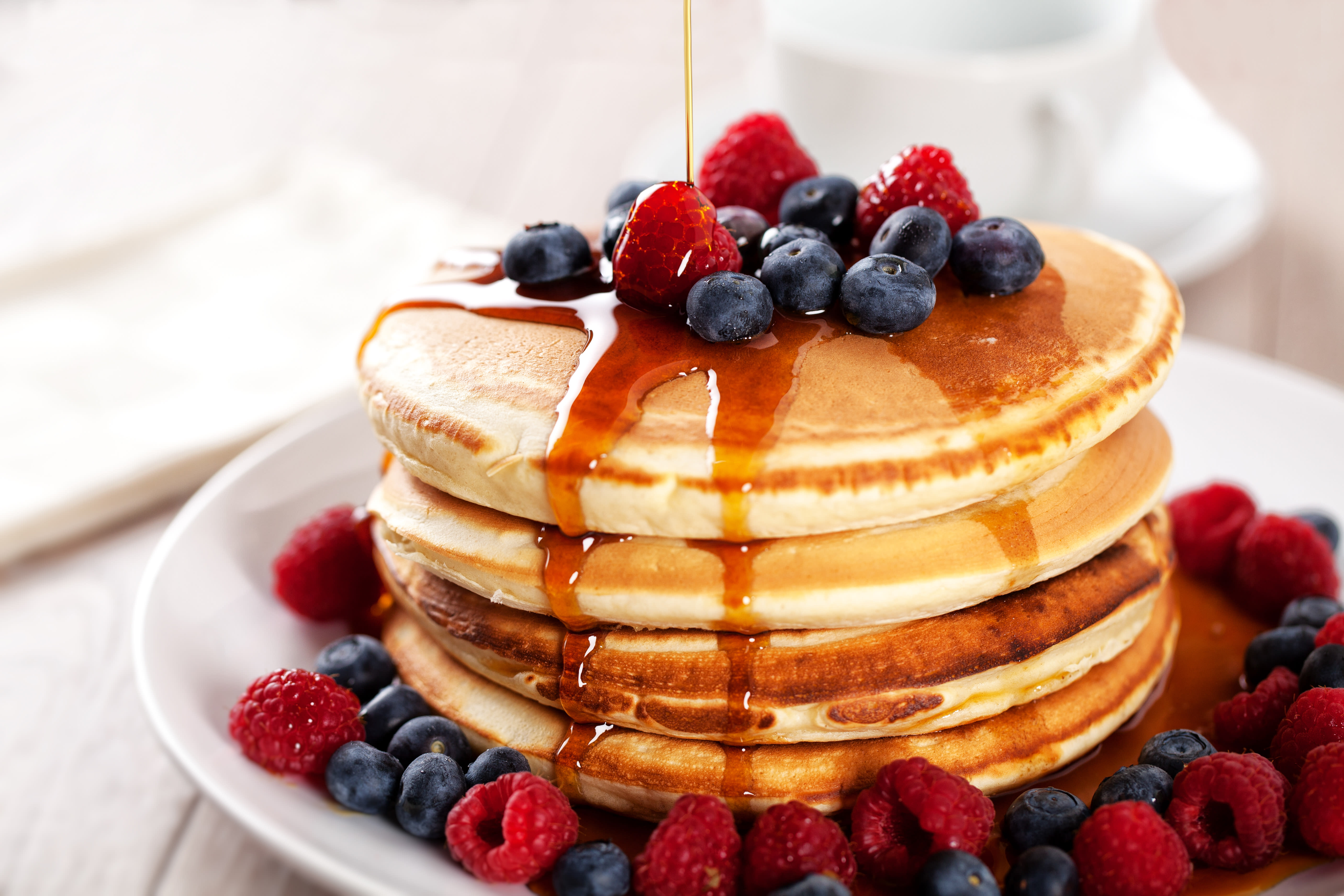 Image of Bread, Food, Brunch, Berry, Fruit, Produce, Pancake, 