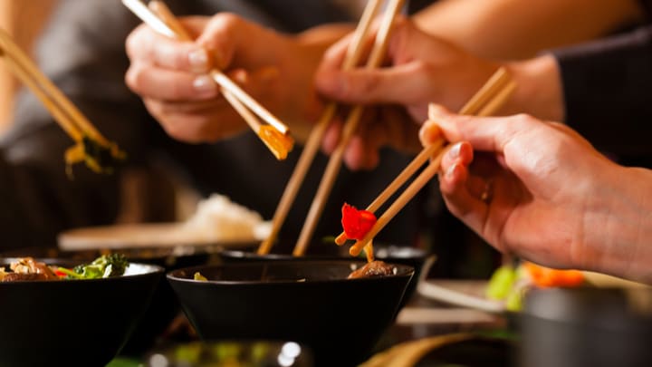 Image of Chopsticks, Food, Adult, Female, Person, Woman,