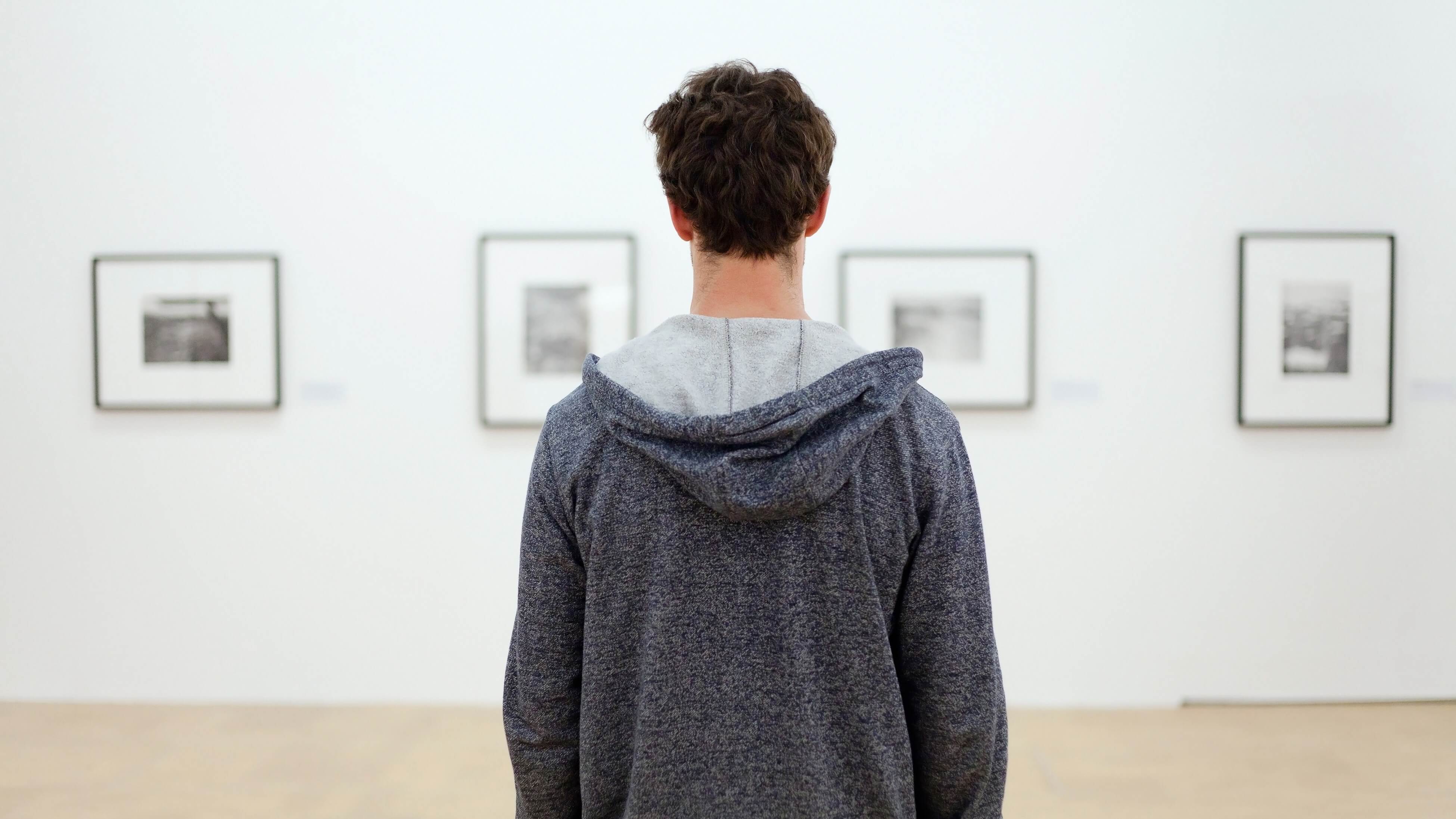 Image of Art, Boy, Male, Person, Teen, Art Gallery, Painting, Knitwear, Sweater,