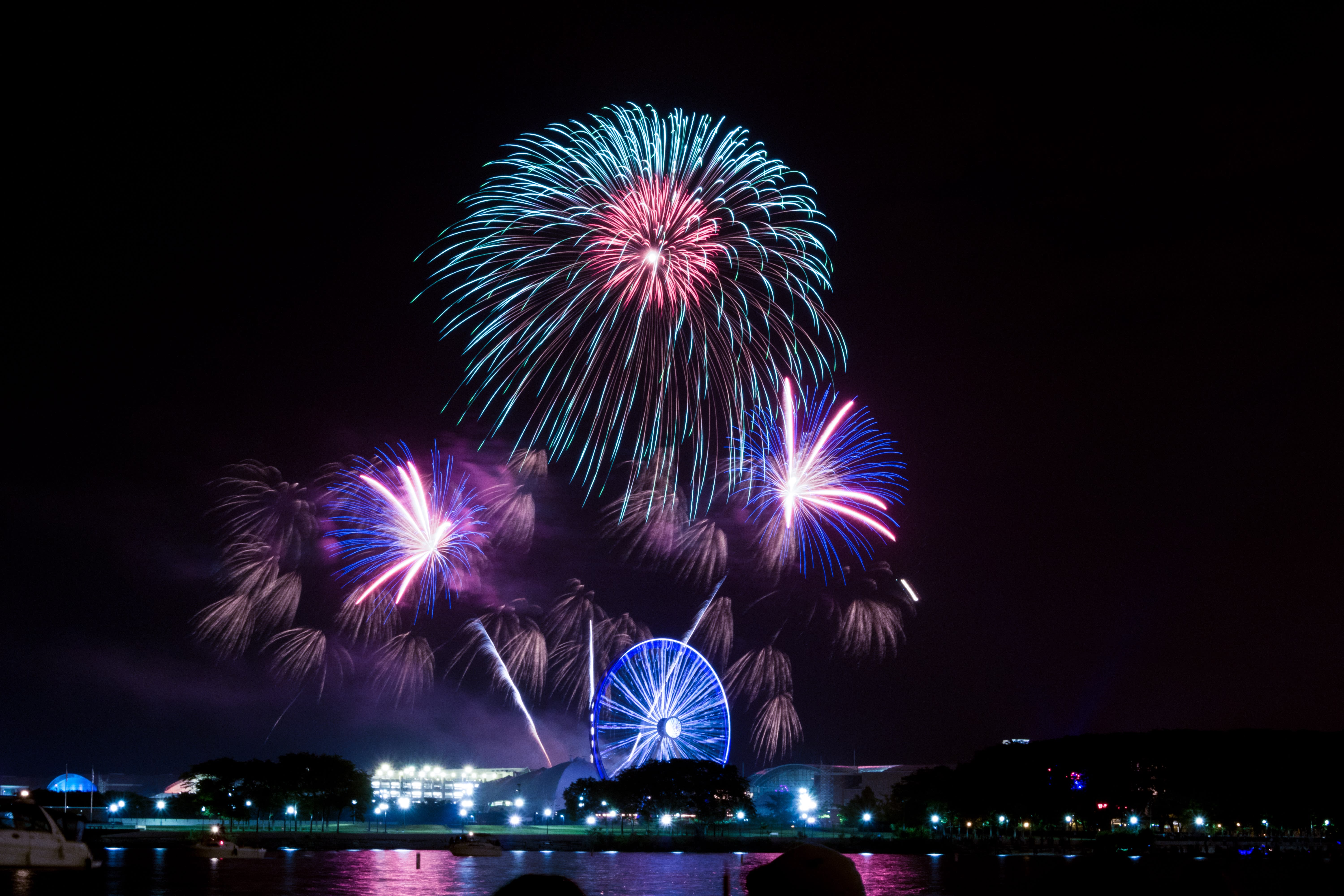 Image of Fireworks, Nature, Night, Outdoors,