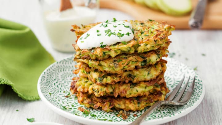 Image of Food, Fritters, Dining Table, Cutlery, Fork, 