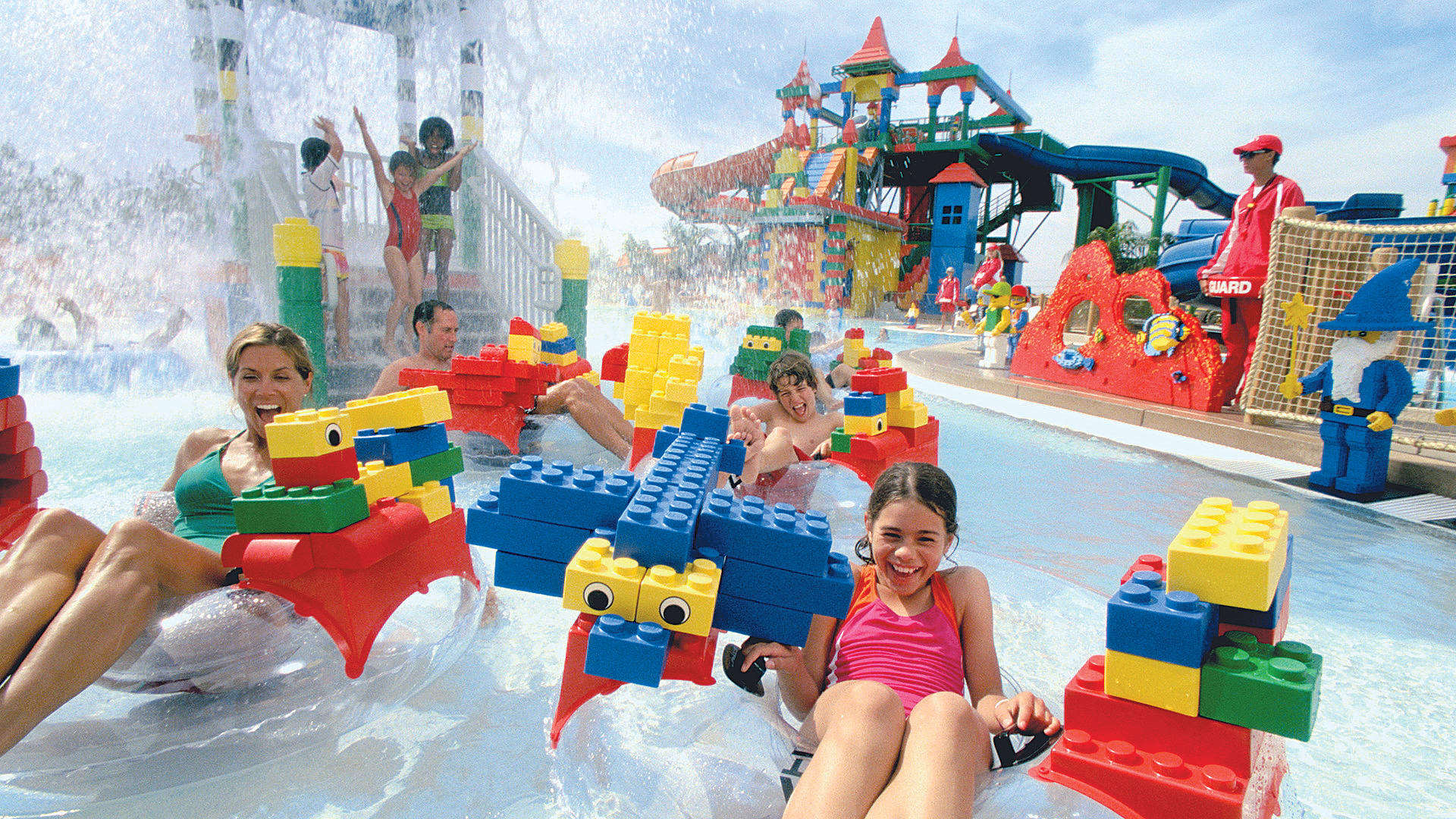 Image of Amusement Park, Water, Water Park, Child, Female, Girl, Person, Adult, Woman, 