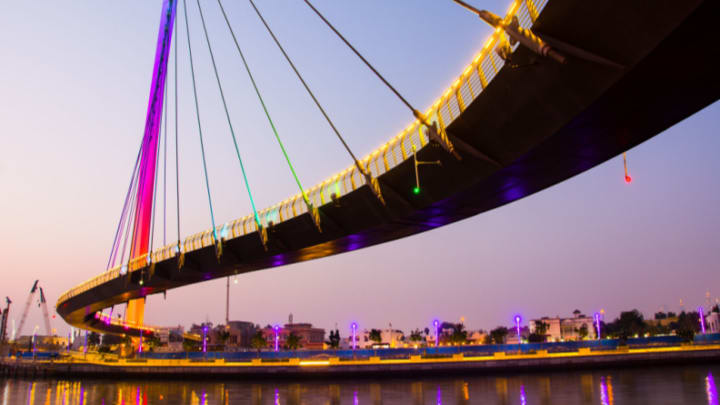 Image of Water, Waterfront, City, Metropolis, Urban, Freeway, Road,