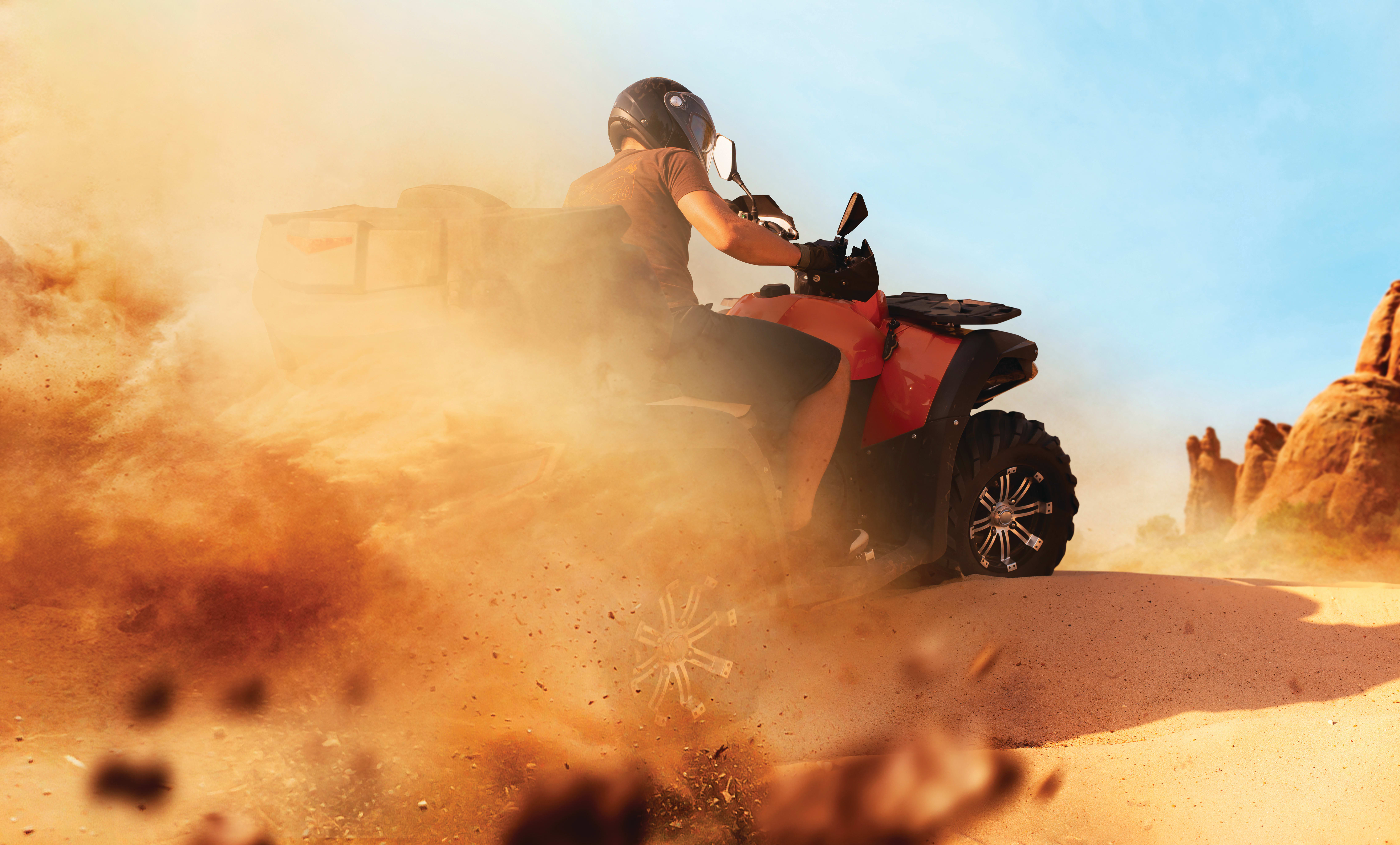 Image of Adult, Female, Person, Woman, Atv, Vehicle, 