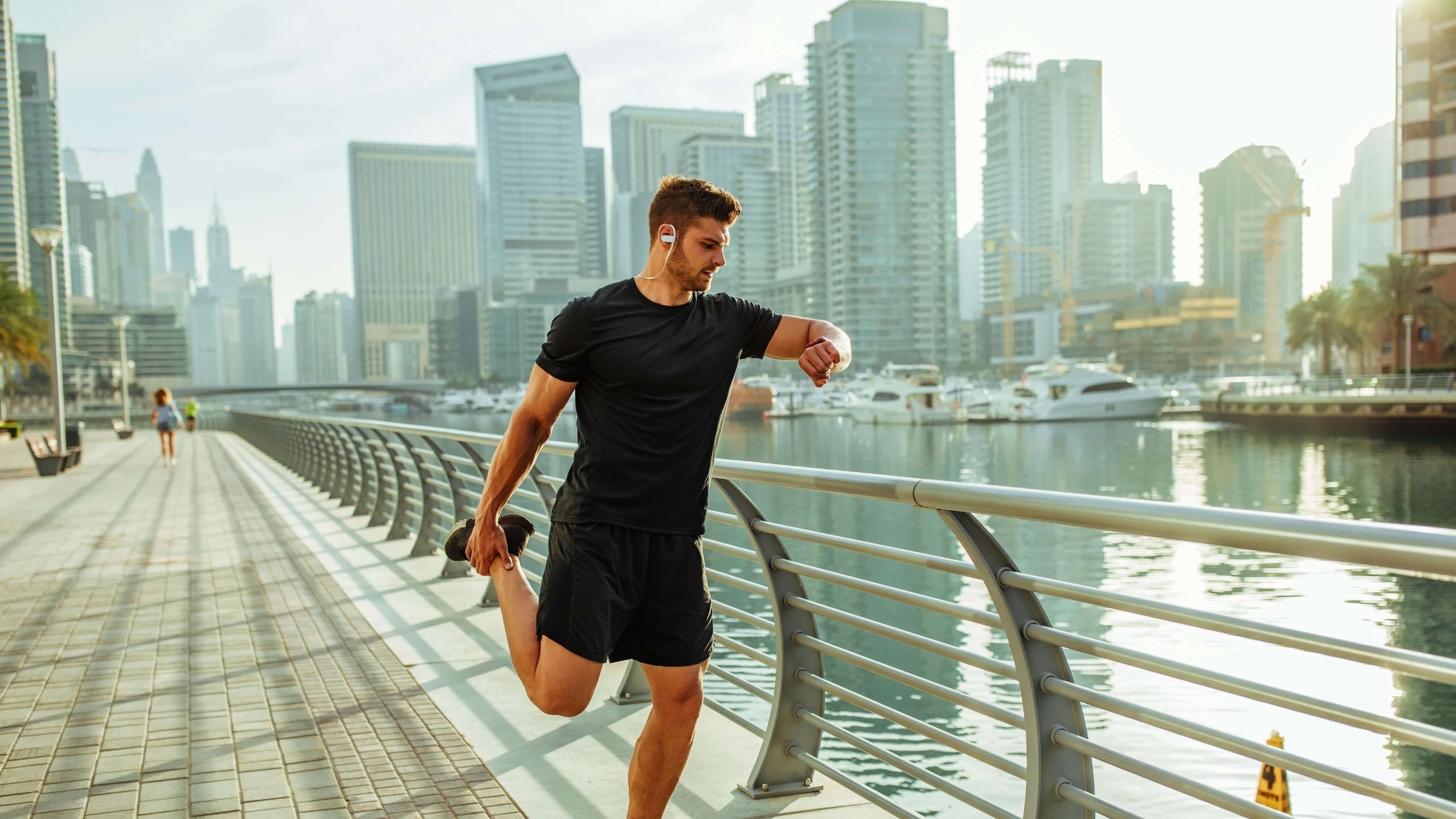 Image of City, Adult, Male, Man, Person, Running, Boat, 