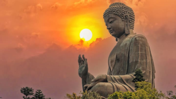 Image of Art, Prayer, Adult, Male, Man, Person, Buddha,