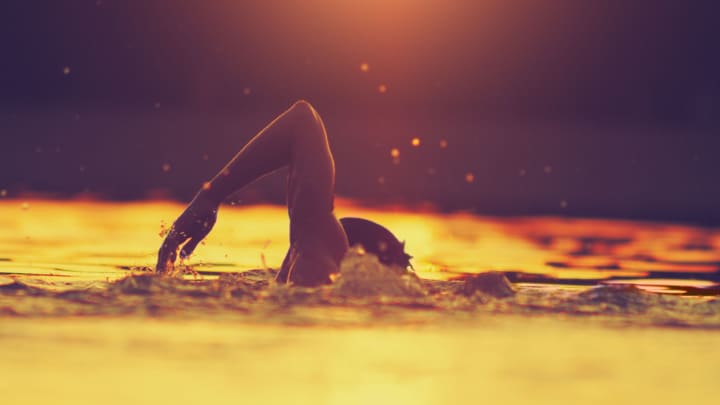 Image of Person, Swimming, Water, Water Sports, Adult, Female, Woman,