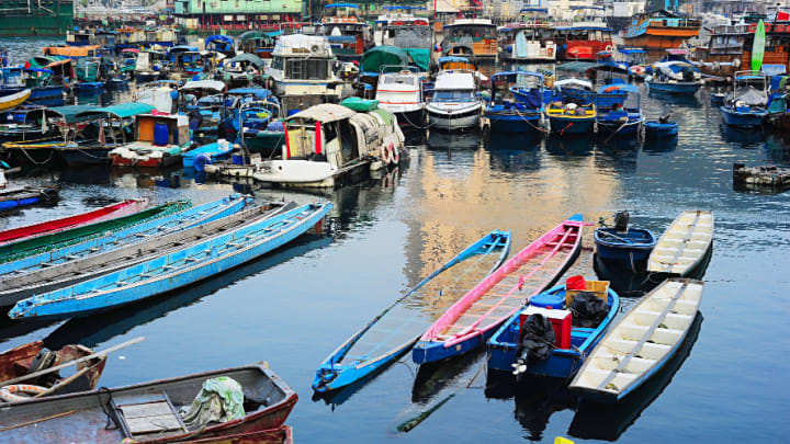 Image of Water, Waterfront, Port, Harbor, Pier, Vehicle, Watercraft, Boat, Marina, 