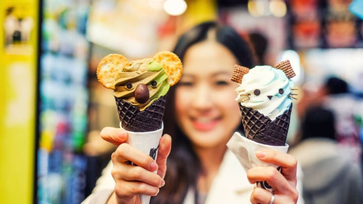 Image of Cream, Dessert, Food, Ice Cream, Soft Serve Ice Cream, Adult, Female, Person, Woman, Frozen Yogurt,