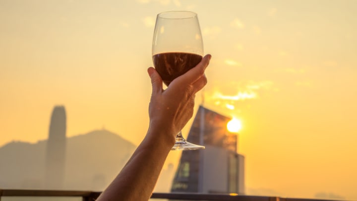 Image of Glass, Nature, Outdoors, Sky, Beverage, Alcohol, Beer,