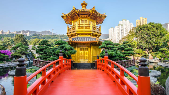 Image of City, Nature, Outdoors, Scenery, Temple, Pagoda, Prayer, Shrine, Garden,