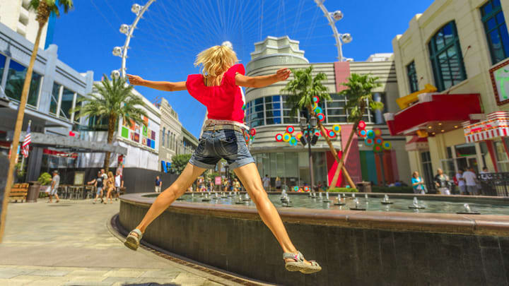 Image of Female, Girl, Person, Teen, Shorts, Jumping,