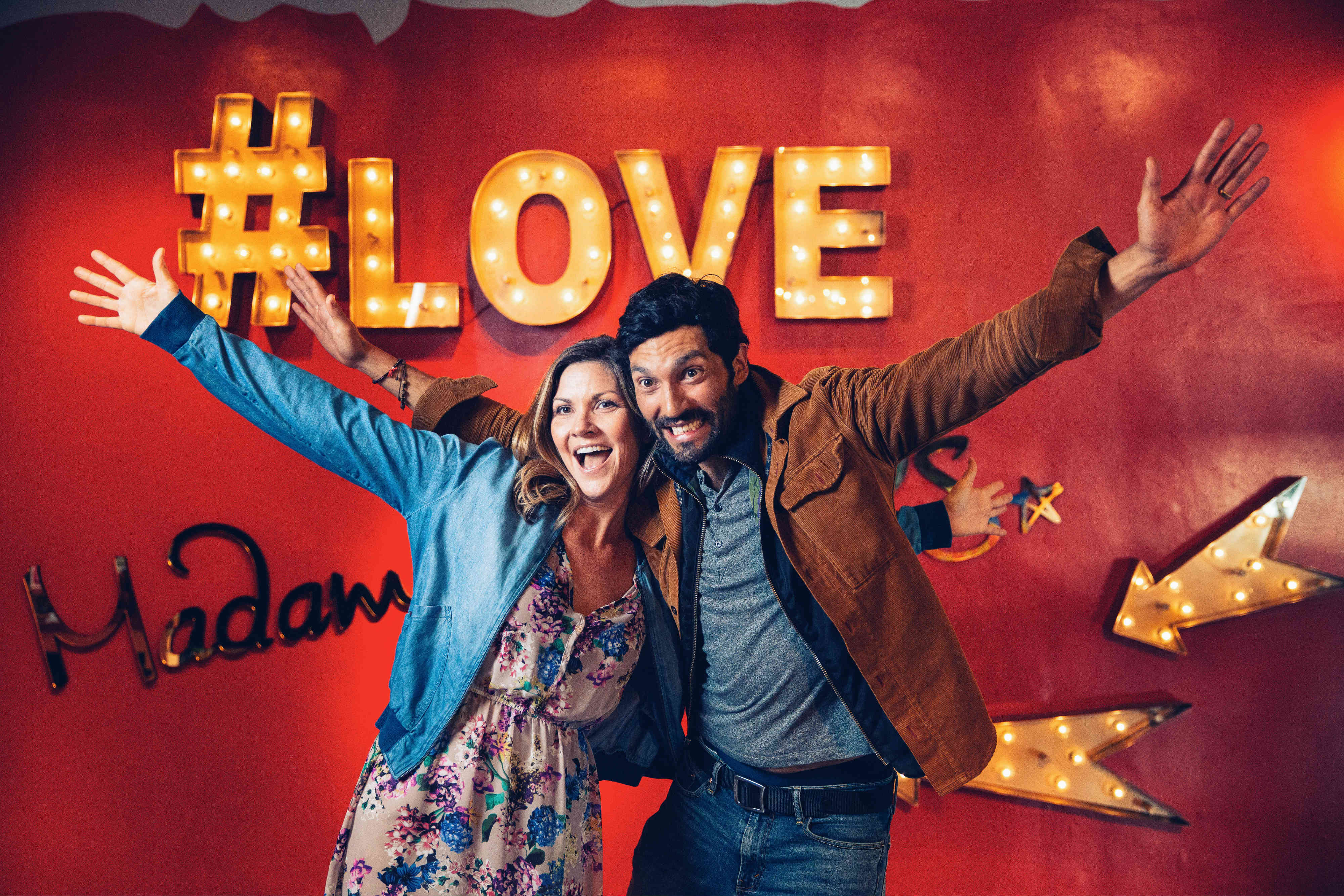 Image of Adult, Female, Person, Woman, Head, Face, Male, Man, Happy, 