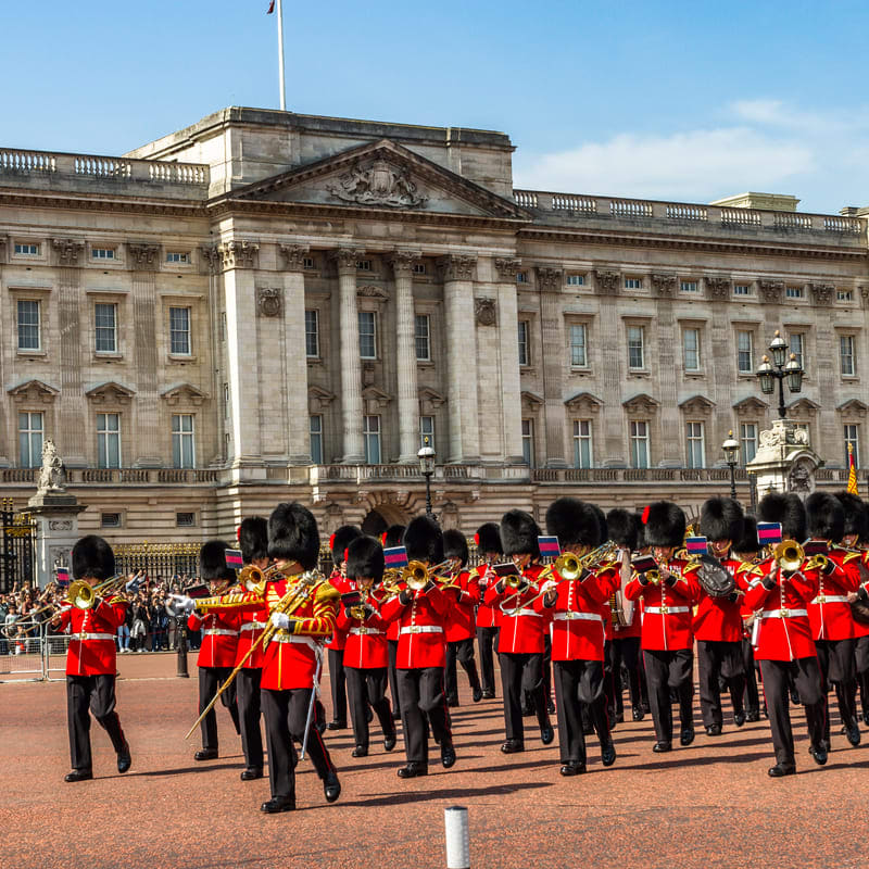 Image of Building, Housing, House, Person, Buckingham Palace, Landmark, Mansion, Palace, Adult, Female, Woman, Boy, Child, Male, 