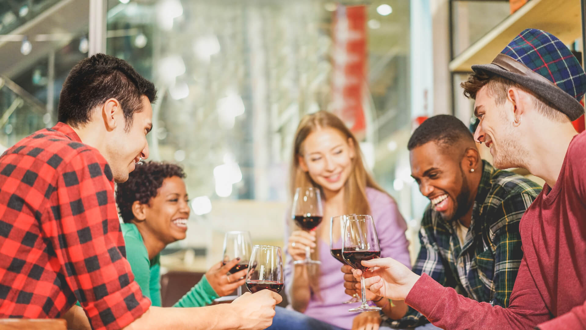 Image of Fun, Party, Adult, Male, Man, Person, Female, Woman, Head, Face, Happy, People, 