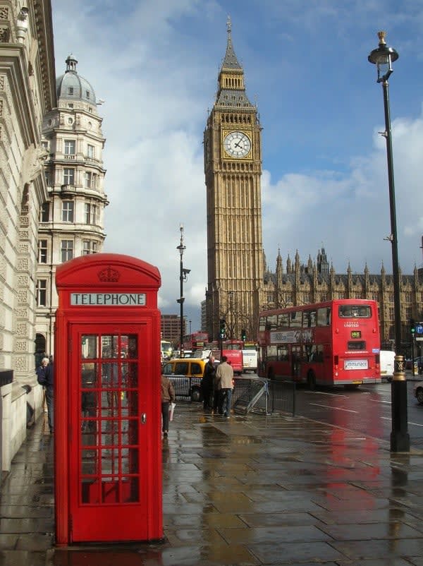 Image of Clock Tower, Tower, Person, Handbag, Bus, 