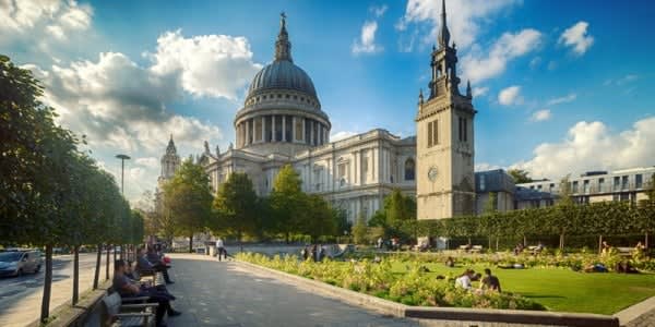 Image of Church, Person, Adult, Male, Man, Landmark, St. Paul Cathedral, 