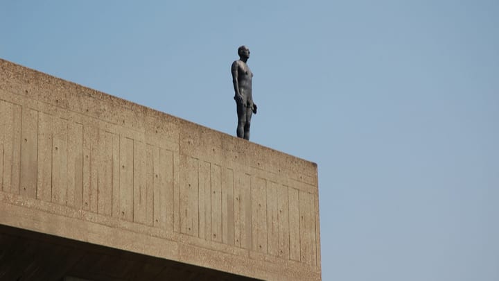 Image of Person, Handrail, Wall,