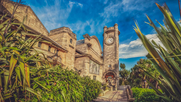 Image of Clock Tower, Tower, City, Road, Street, Urban,