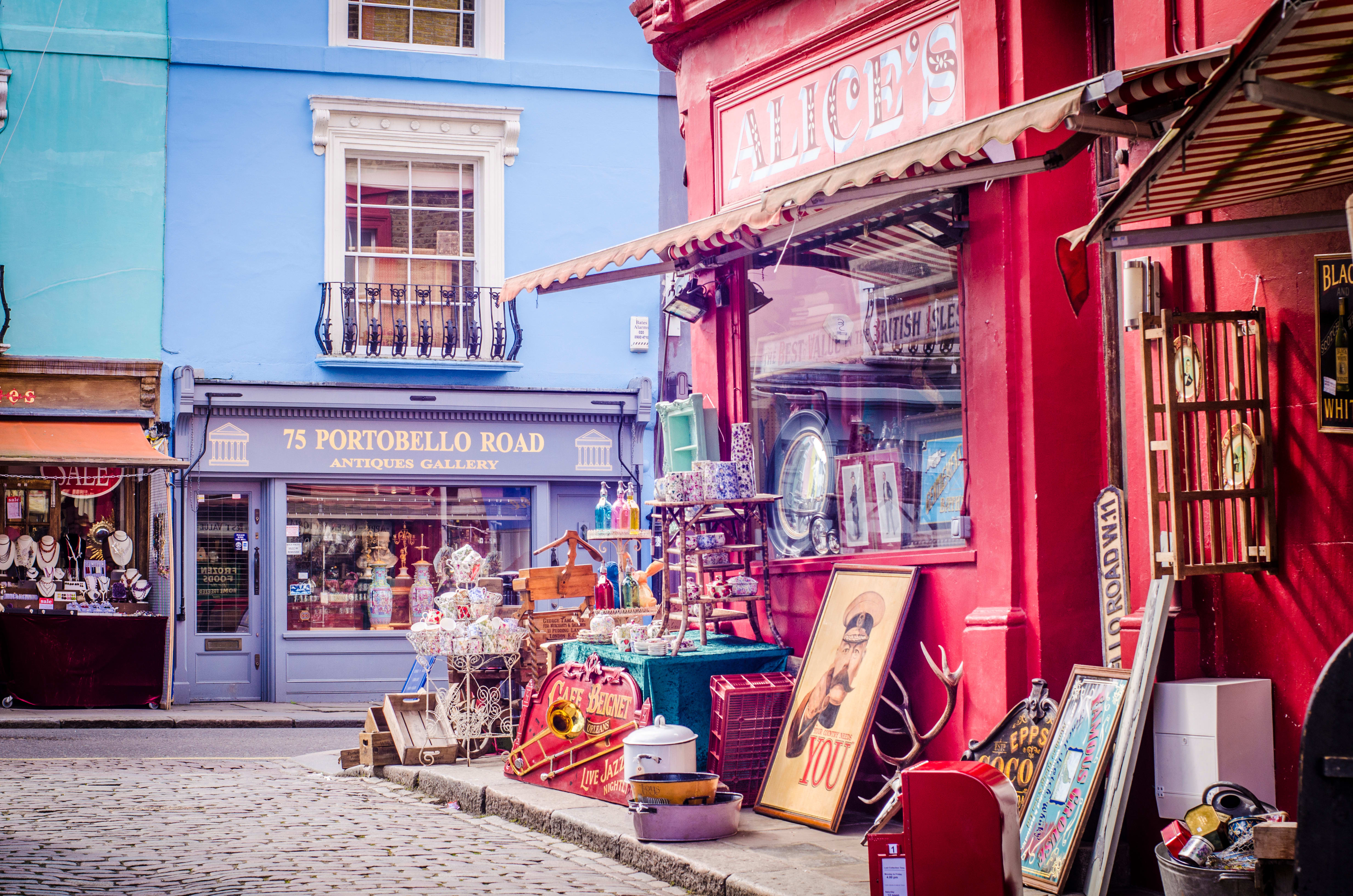 Image of Path, City, Road, Street, Urban, Shop,
