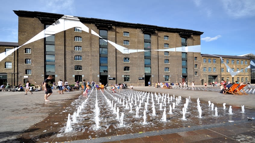 Image of Fountain, Water, City, Person, Urban, 