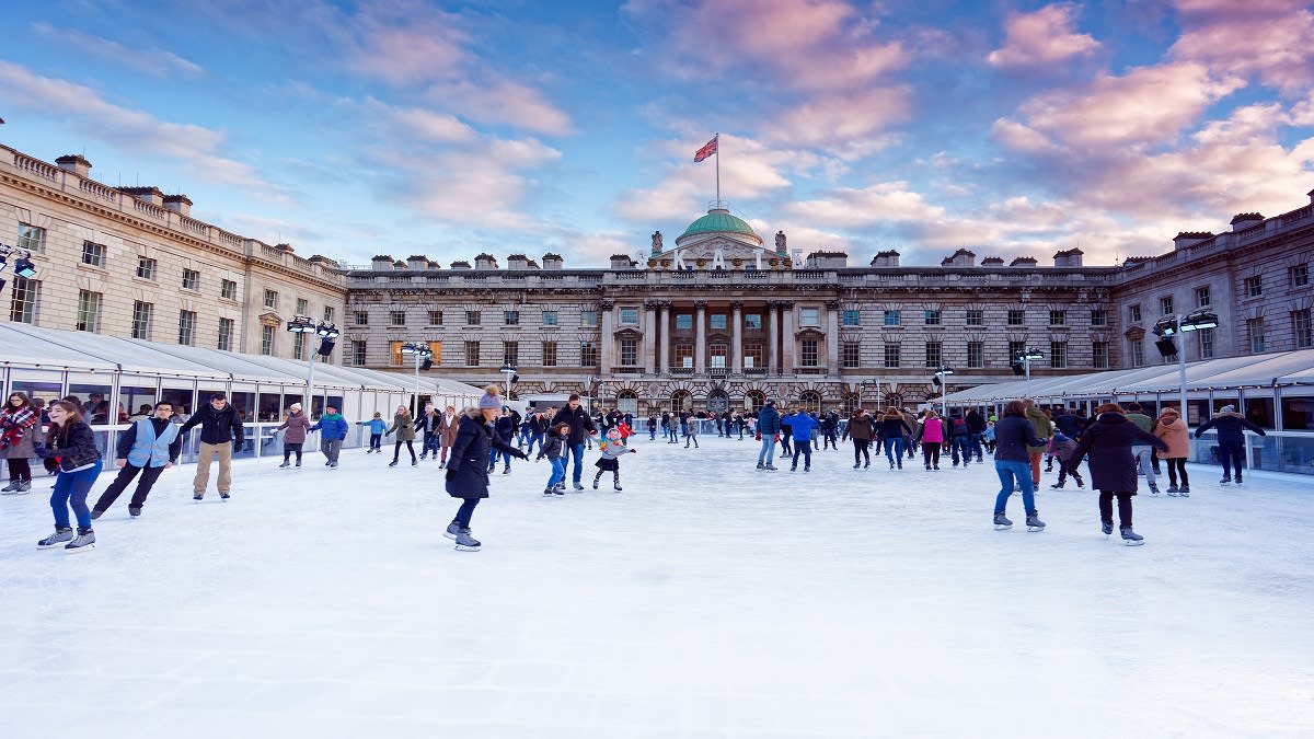 Image of Person, Shoe, Glove, Flag, Ice Skating, Ice Skating Dancing, Performer, Rink, Skating, 