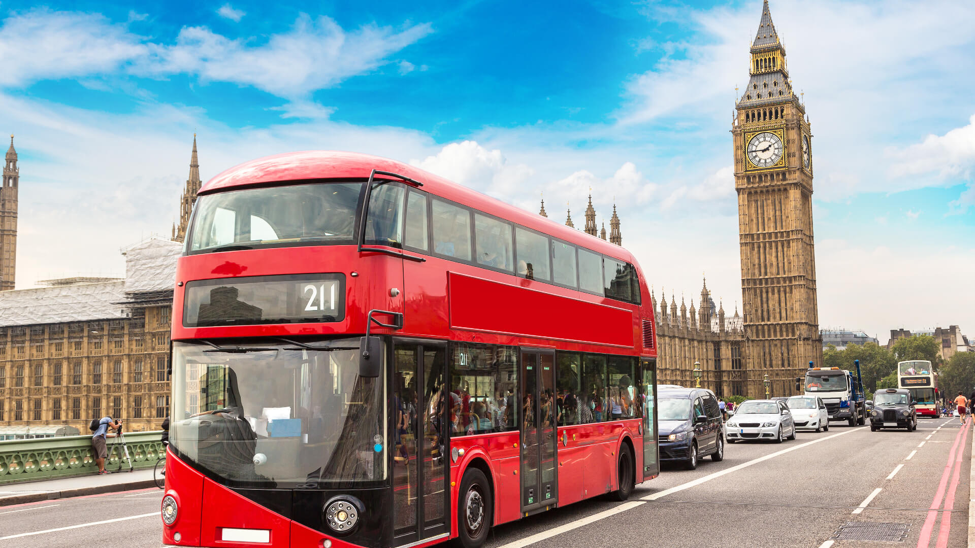 Image of Truck, Vehicle, Clock Tower, Tower, Car, Bus, Person, 