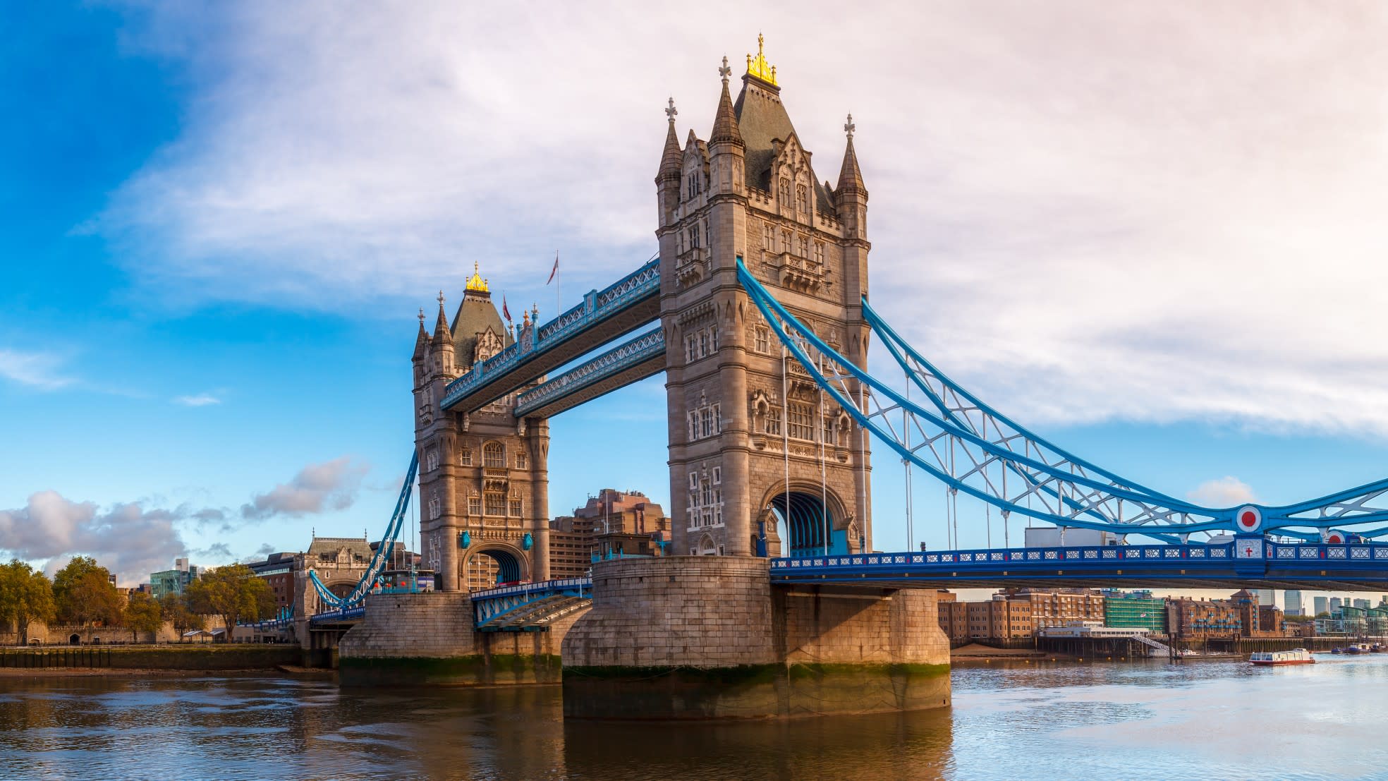 Image of Boat, Bridge, Landmark, Tower Bridge, 