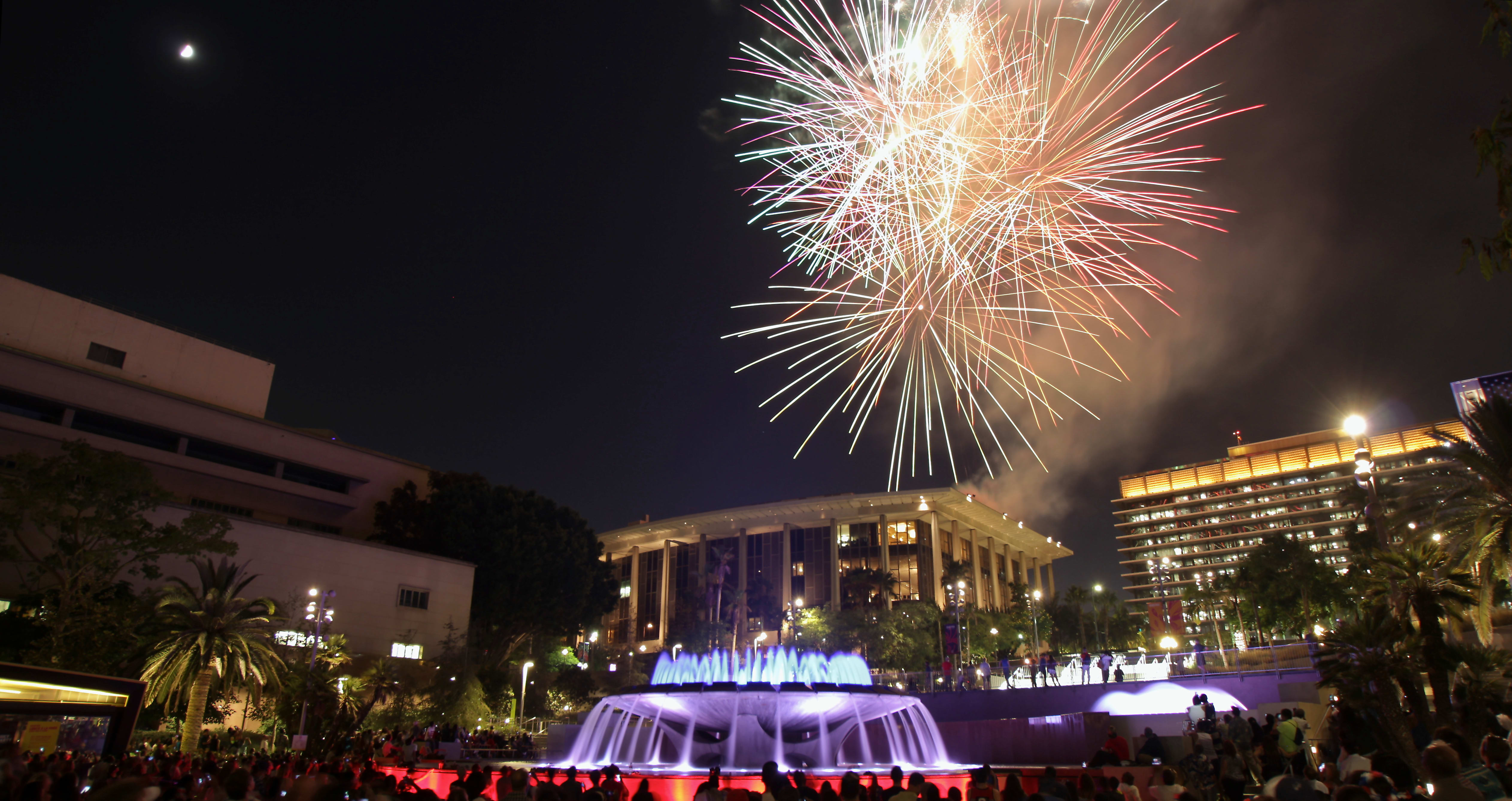 Image of Fireworks, Lighting, Urban, Person, Nature, Night, Outdoors, City, Metropolis, 