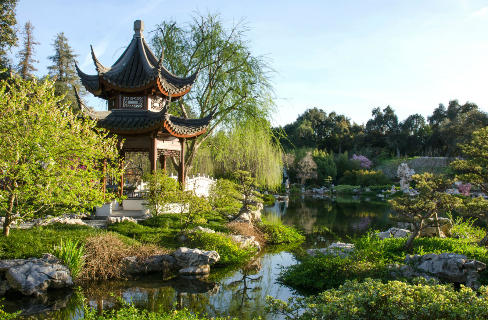 Image of Nature, Outdoors, Pond, Water, Pagoda, Prayer, Shrine, Temple, Scenery, 