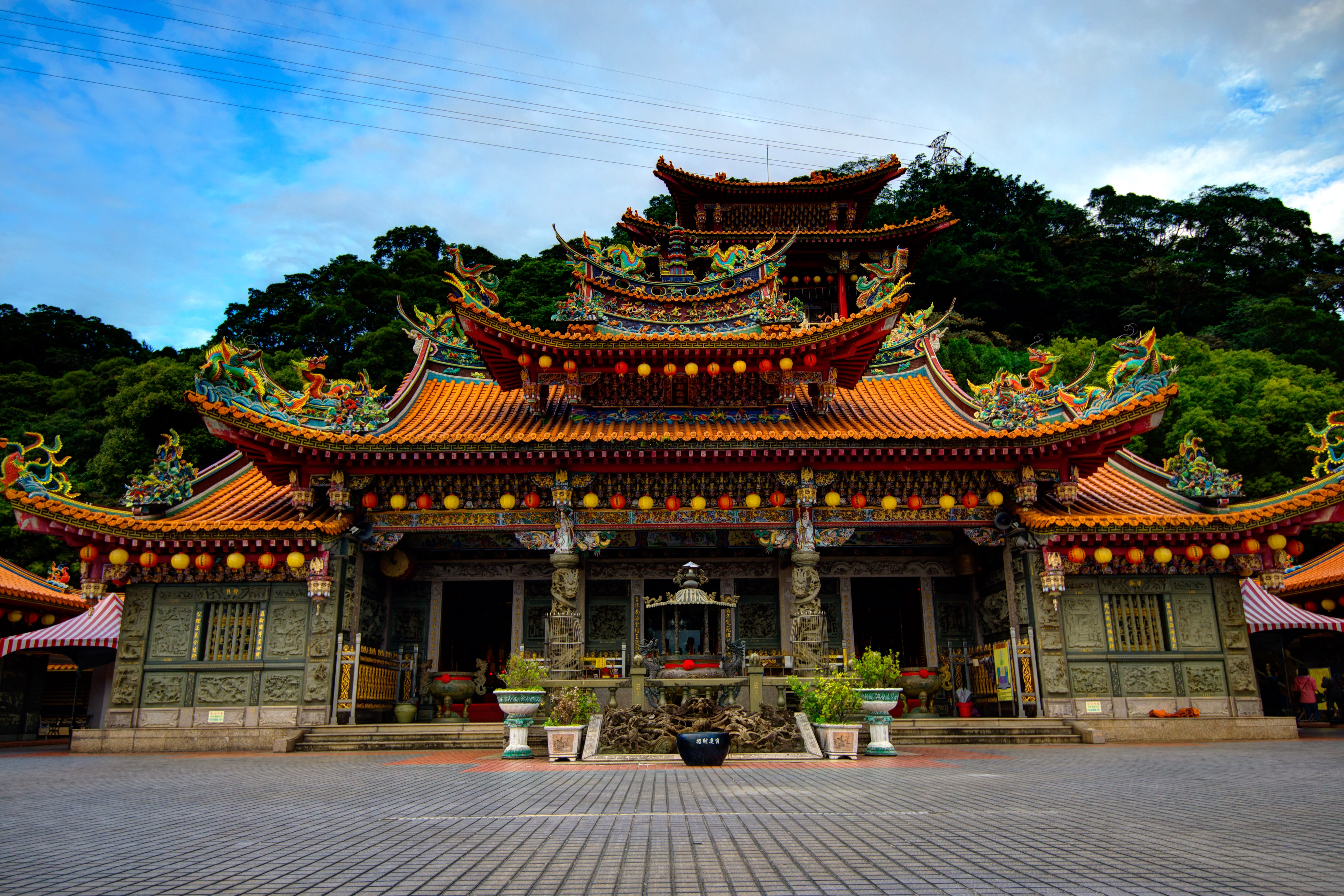 Image of Temple, Pagoda, Prayer, Shrine, Plant, Person, Housing, 