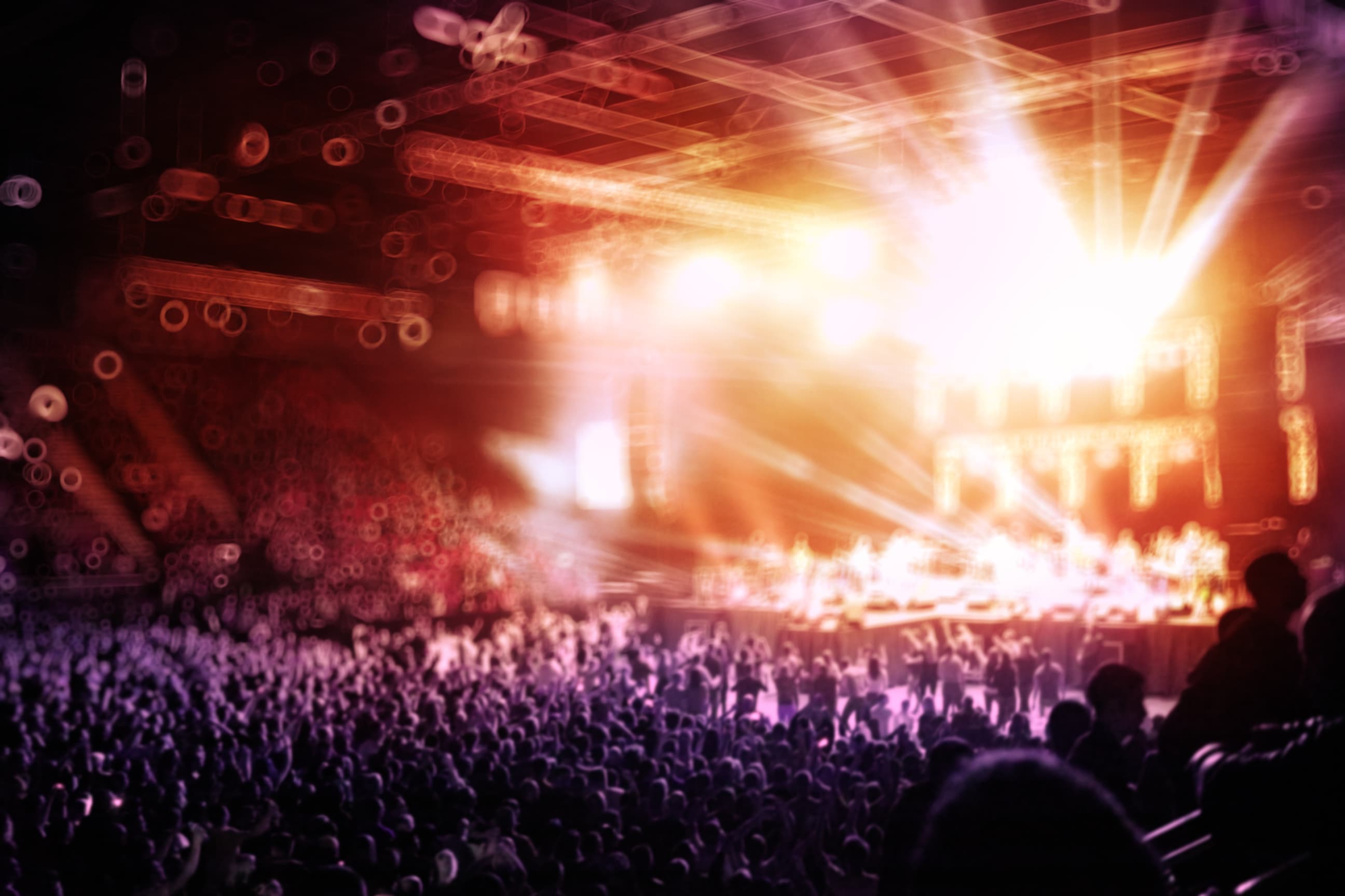 Image of Concert, Crowd, Person, Lighting, Rock Concert, Urban,