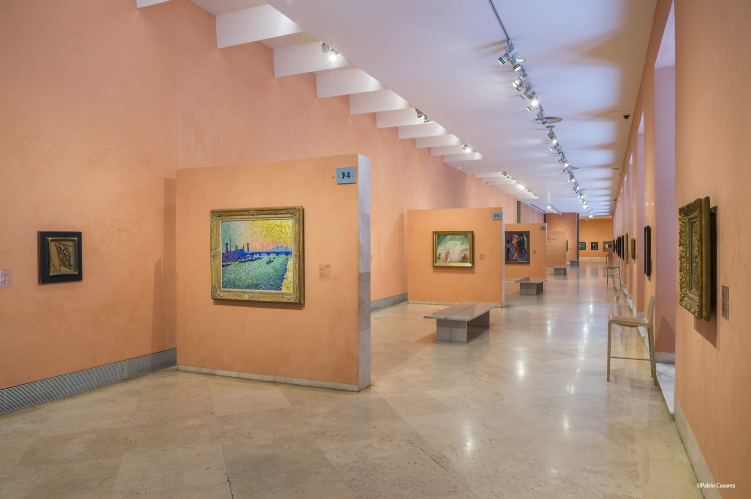 Image of Floor, Flooring, Indoors, Chair, Art, Building, Corridor, Bench, Art Gallery,