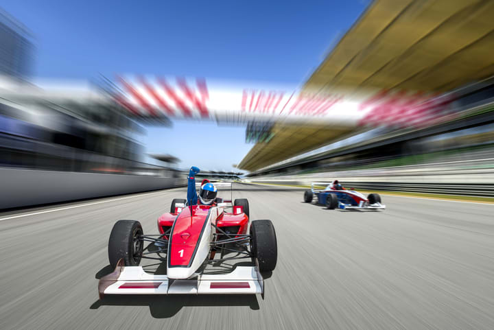 Image of Auto Racing, Car, Formula One, Race Car, Vehicle, Person, Kart, 