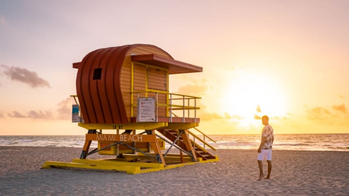 Image of Outdoors, Shelter, Countryside, Hut, Nature, Rural, Sky, Person, Beach, Coast, Sea, Shoreline, Water, Summer, Photography, Waterfront, 