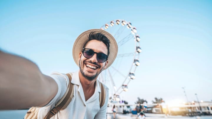 Image of Face, Head, Person, Selfie, Happy, Smile, Photography, Adult, Male, Man, Sunglasses, Portrait, 