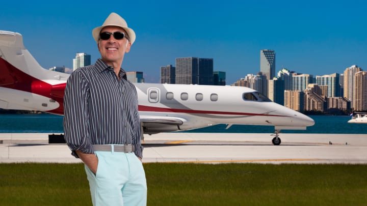 Image of Hat, Airport, Airfield, Accessories, Sunglasses, Aircraft, Airplane, Jet, Vehicle, Adult, Male, Man, Person, Shirt, Airliner, City, Face, Head, Photography, Portrait, Boat, Flight, 