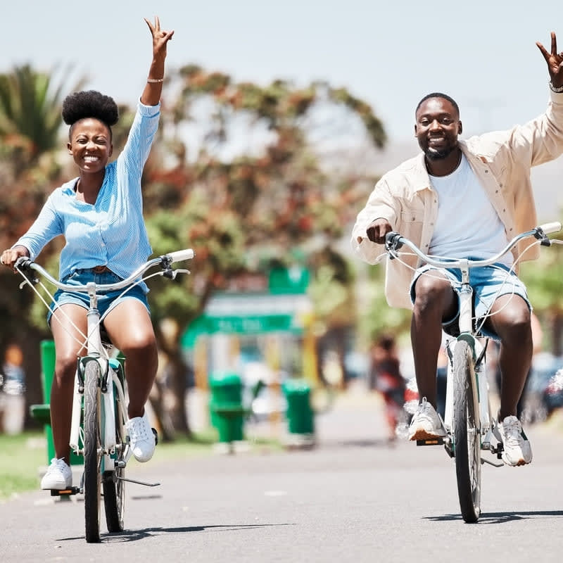 Image of Bicycle, Cycling, Person, Vehicle, Boy, Male, Teen, Face, Happy, Head, Adult, Man, Shoe,