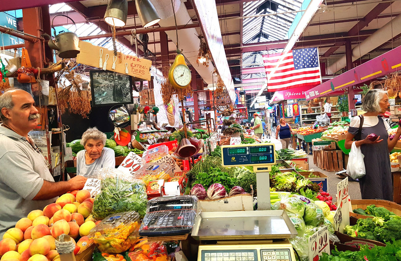 Image of Adult, Female, Person, Woman, Bag, Handbag, Male, Man, Market, 