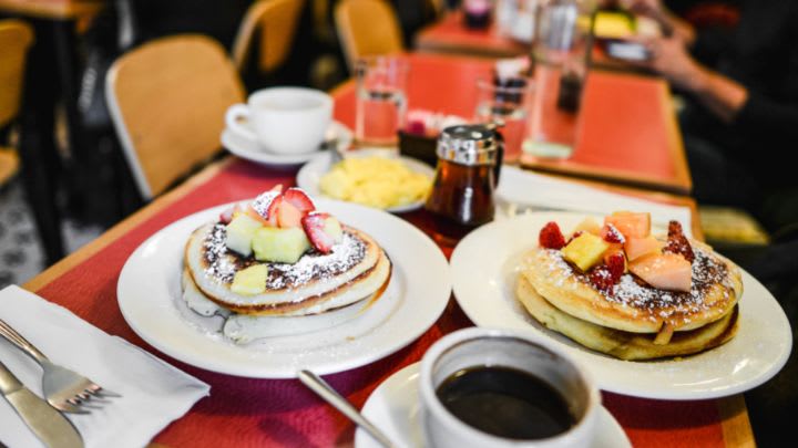 Image of Brunch, Food, Cup, Bread, Cutlery, Fork, 