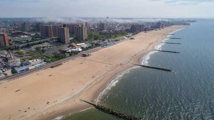 Image of Nature, Outdoors, Sea, Water, Shoreline, Coast, Building, Aerial View, 