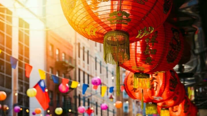 Image of Tennis Ball, Festival, Lamp, Flag, Chinese New Year, 