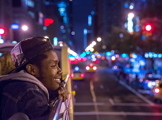 Image of Lighting, Urban, City, Metropolis, Adult, Male, Man, Person, Road, Head, Face, Light, Traffic Light, 