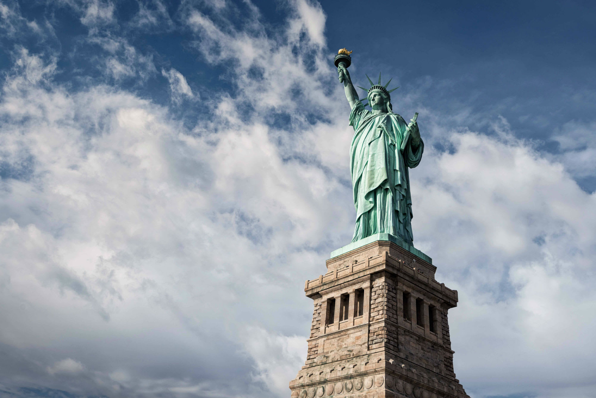 Image of Art, Adult, Male, Man, Person, Sculpture, Statue, Landmark, Statue of Liberty,