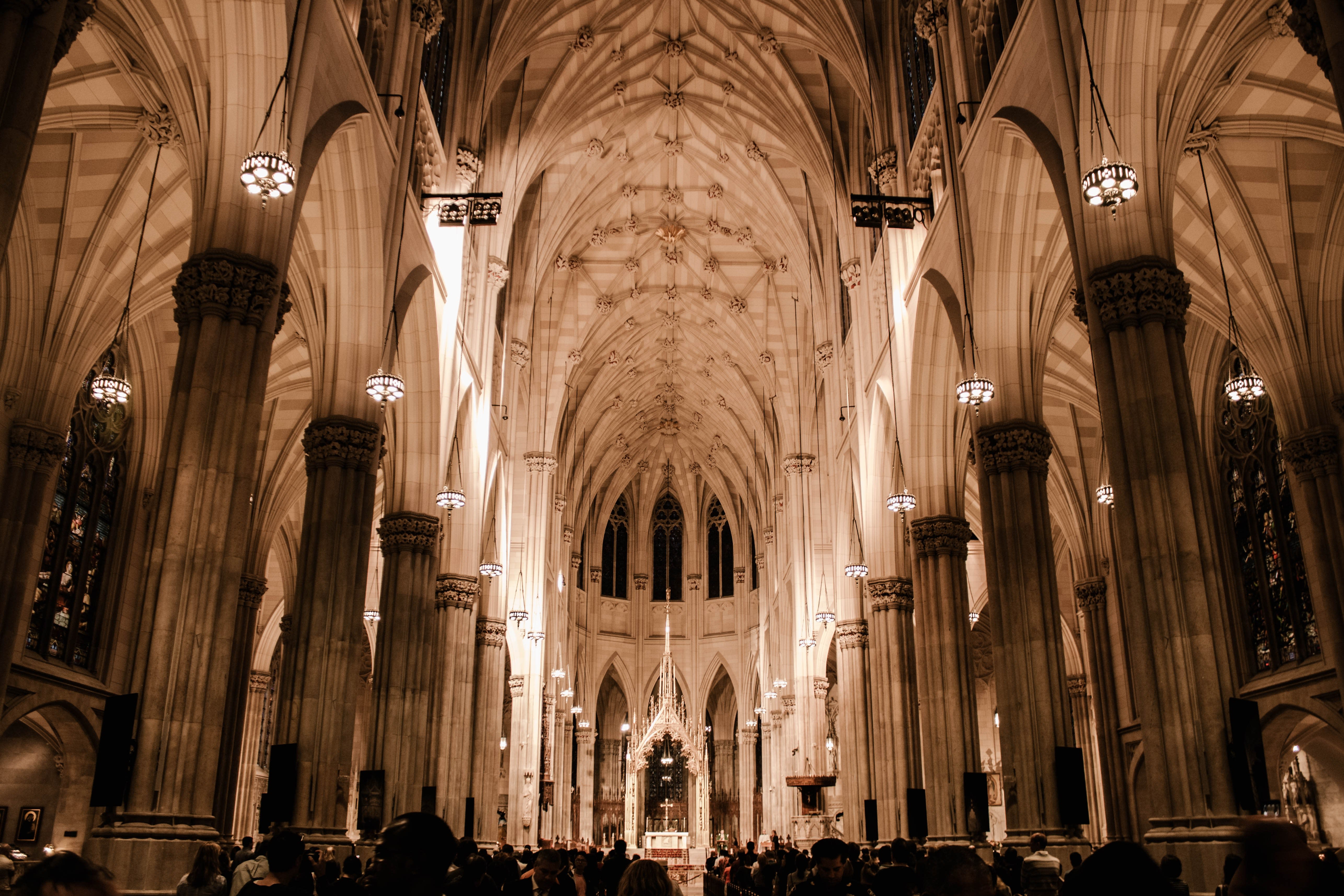 Image of Altar, Church, Prayer, Person, Cathedral, Indoors, Lamp, 