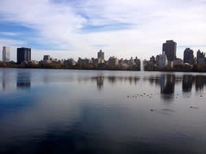 Image of City, Nature, Outdoors, Scenery, Landscape, Urban, Cityscape, Reservoir, Water, Panoramic, Metropolis, Lake, 