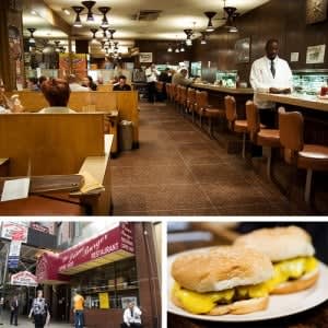 Image of Indoors, Restaurant, Cafe, Burger, Food, Cafeteria, Person, Adult, Male, Man, Female, Woman, Chair, Furniture, 