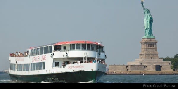 Image of Boat, Ferry, Vehicle, Art, Person, 