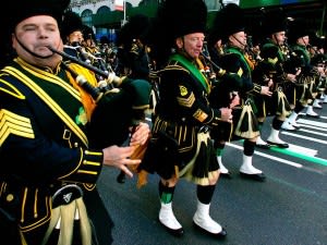 Image of People, Person, Adult, Female, Woman, Male, Man, Marching, Shoe, 