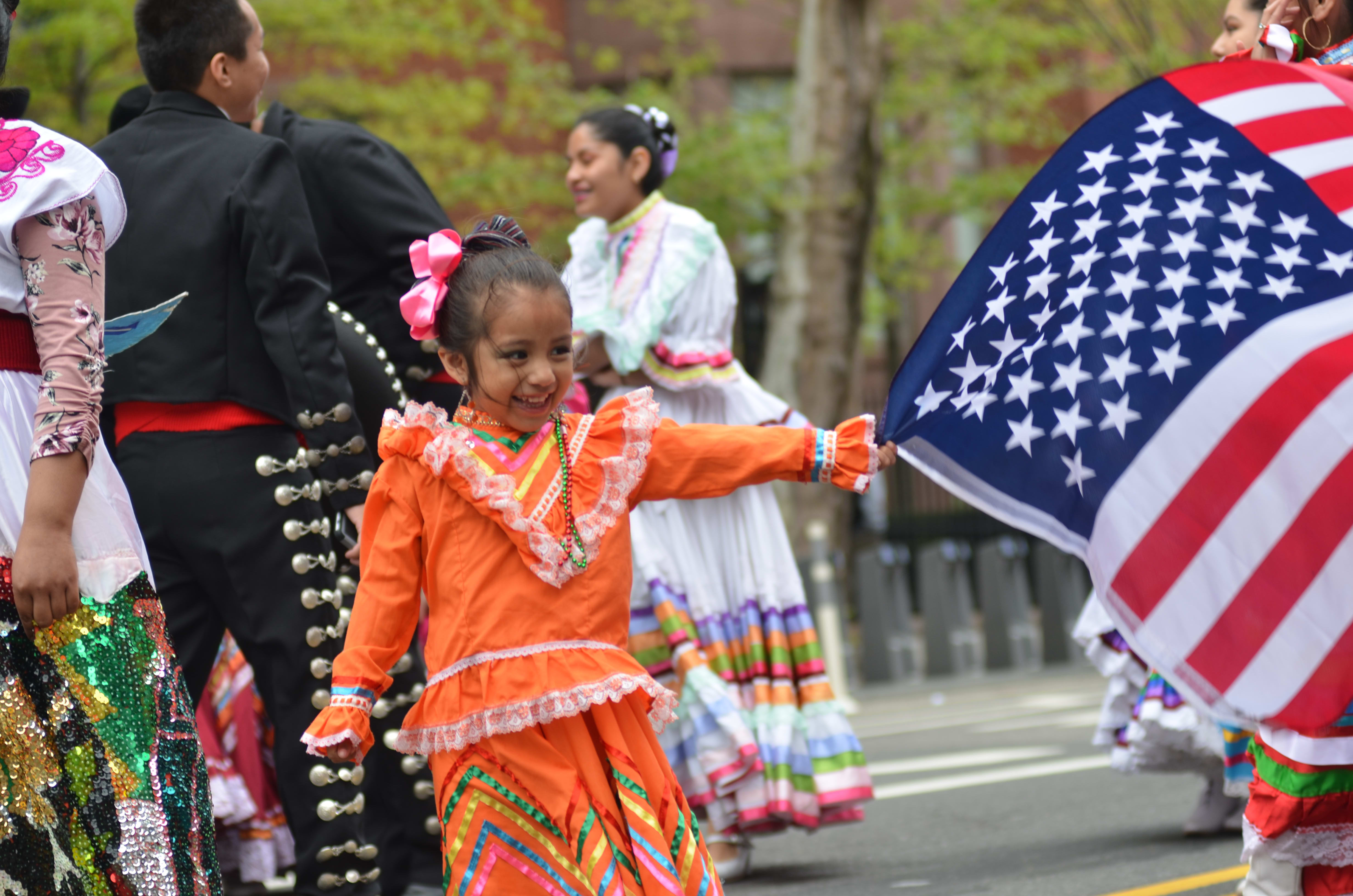 Image of Child, Female, Girl, Person, Flag, Adult, Male, Man, Bride, Woman, People, 